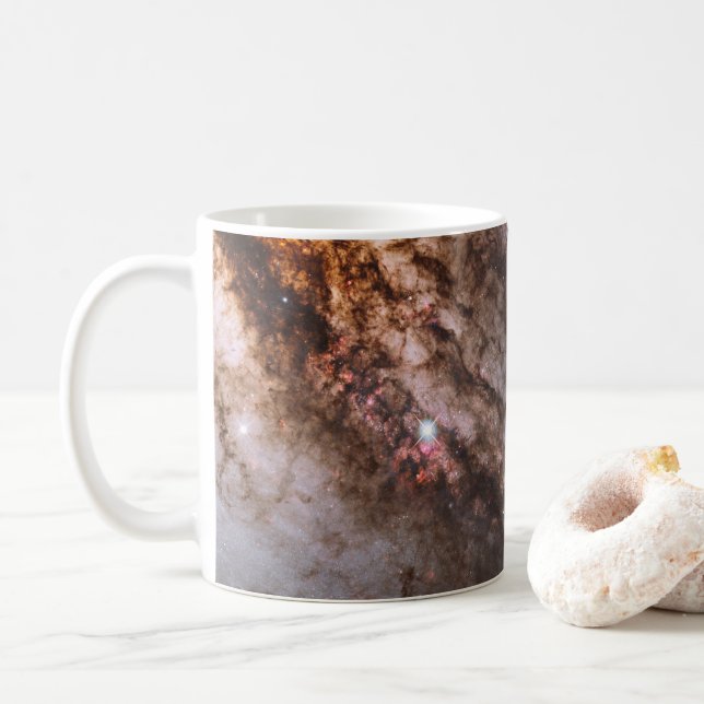 Dark Lanes Of Dust Crisscross Centaurus A Galaxy. Coffee Mug (With Donut)