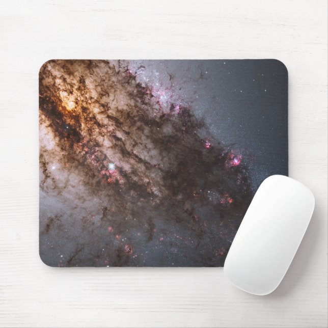 Dark Lanes Of Dust Crisscross Centaurus A Galaxy. Mouse Pad (With Mouse)