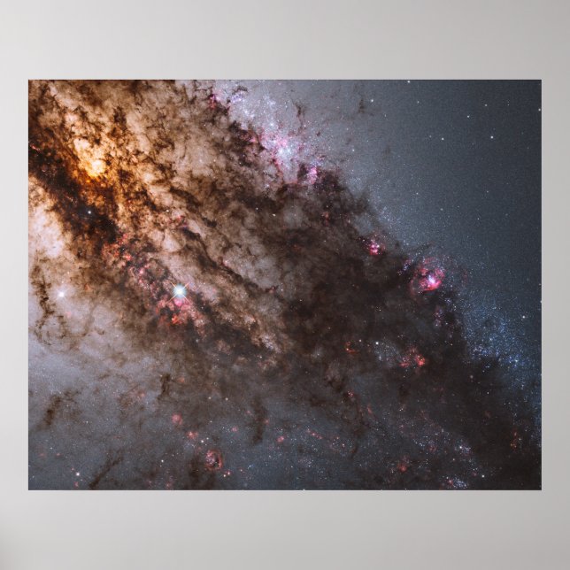Dark Lanes Of Dust Crisscross Centaurus A Galaxy. Poster (Front)