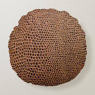 dark leather background round cushion