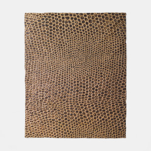 Dark Leather: Elegant Simple Background Fleece Blanket