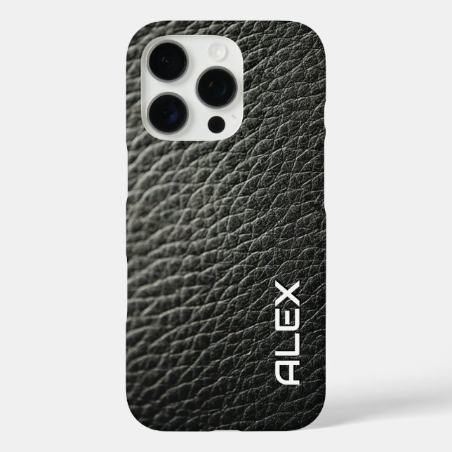 Dark Leather Texture – Rich Realistic Pattern Case-Mate iPhone Case (Back)