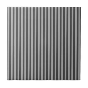 Dark Light Grey Vertical Lines Geometric Stripes Ceramic Tile