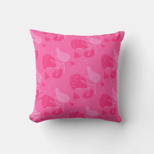 Dark & light pink print  cushion