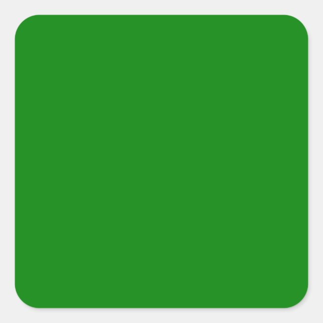 Dark Lime Green Fashionable Solid Colour Backgroun Square Sticker (Front)