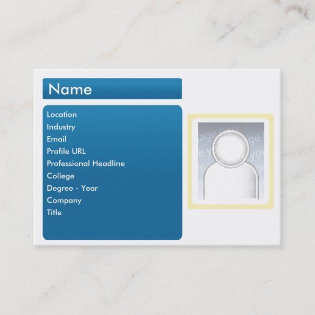 Dark LinkedIn - Chubby Business Card (Front)