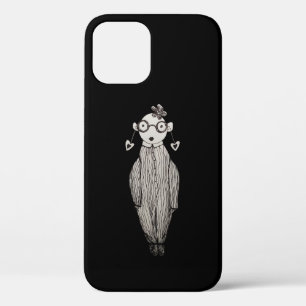 Dark lipstick and wearing glasses  iPhone 12 case