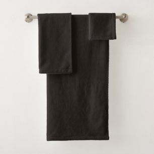Dark Liquorice Brown Bath Towel Set
