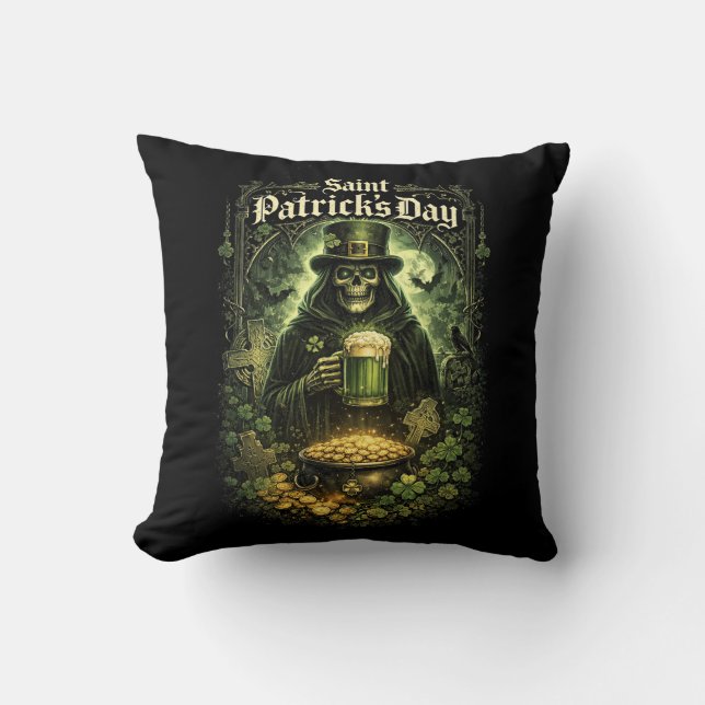Dark Luck of Saint Patrick Cushion (Front)