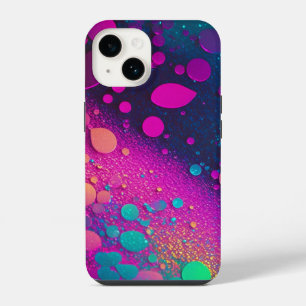 Dark Magenta Aqua Glitter iPhone Mate Tough Case
