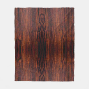 Dark Mahogany wood grain   brown wood pattern    Fleece Blanket