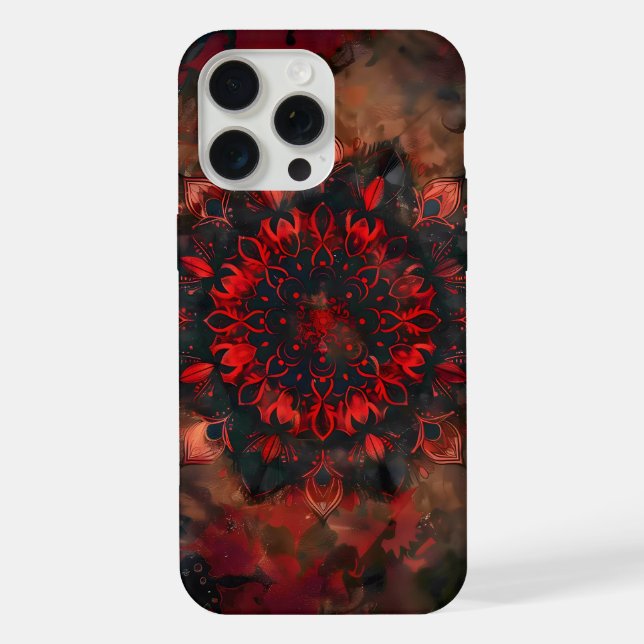Dark Mandala- Boho Gothic Gift iPhone Case (Back)