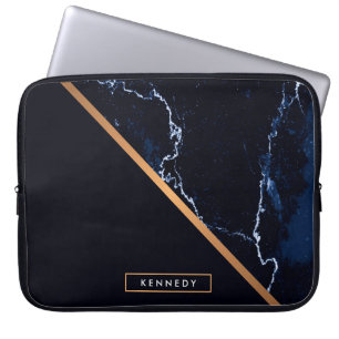 Dark Marble Abstract Laptop Sleeve
