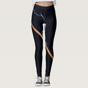 Dark Marble Abstract Leggings