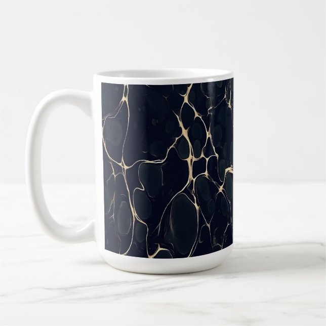 Dark Marble Pattern Abstract Alcohol Ink Style 1 Coffee Mug (Left)