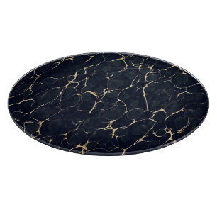 Dark Marble Pattern Abstract Alcohol Ink Style 1 Cutting Board