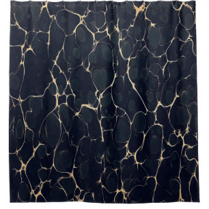 Dark Marble Pattern Abstract Alcohol Ink Style 1 Shower Curtain