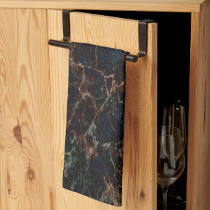Dark Marble Tea Towel