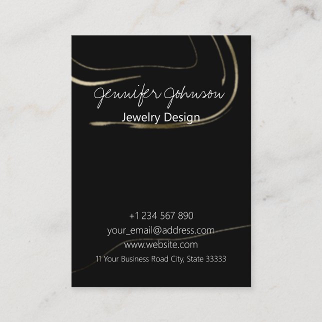 Dark Marbling Business Card (Front)