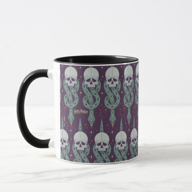 Dark Mark Geometric Icon Pattern Mug (Left)