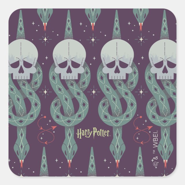 Dark Mark Geometric Icon Pattern Square Sticker (Front)