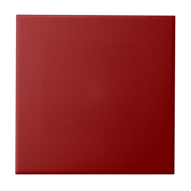 Dark Maroon Red Solid Trend Colour Blank Backgroun Ceramic Tile (Front)