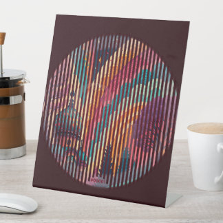 Dark Maroon Striped Pedestal Sign – Customisable