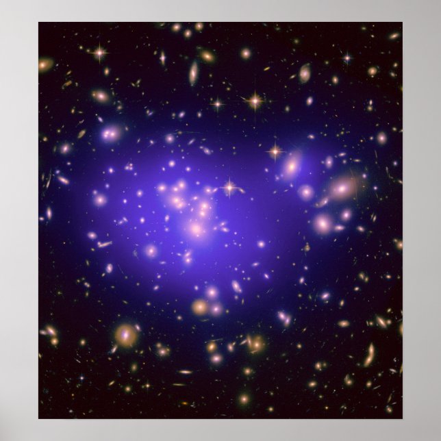 Dark Matter in Galaxy Cluster Abell 1689 (Hubble T Poster (Front)
