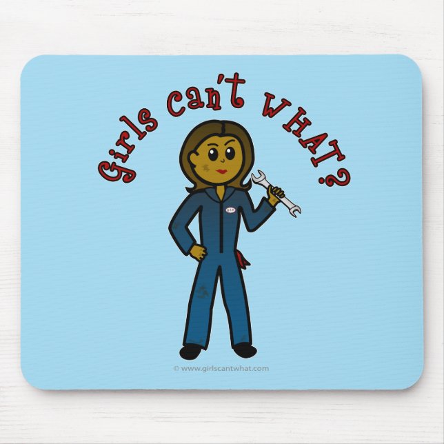 Dark Mechanic Girl Mouse Pad (Front)