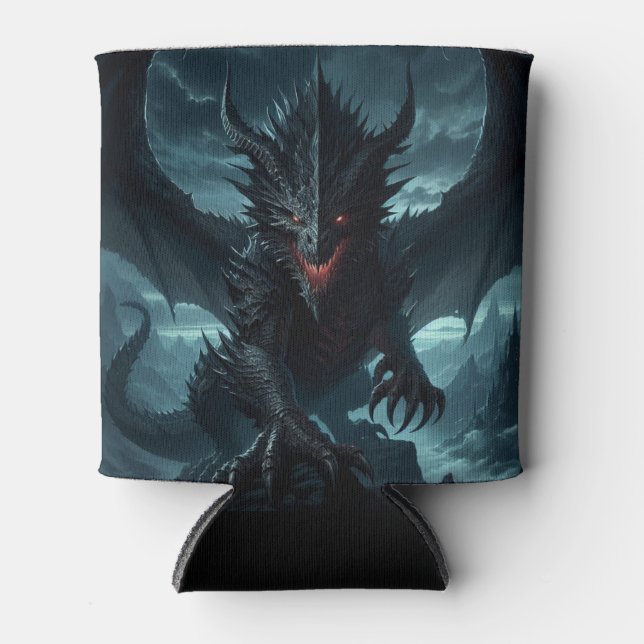Dark, Mediaeval Dragon  Can Cooler (Front)