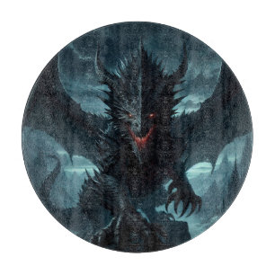 Dark, Mediaeval Dragon Cutting Board