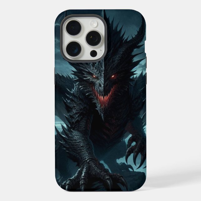 Dark, Mediaeval Dragon  iPhone Case (Back)