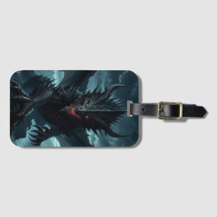 Dark, Mediaeval Dragon  Luggage Tag