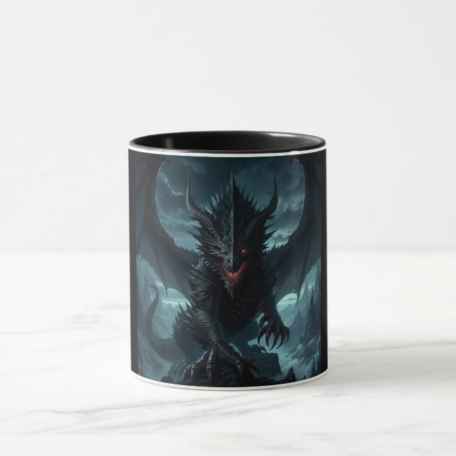 Dark, Mediaeval Dragon  Mug (Center)