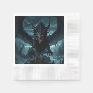 Dark, Mediaeval Dragon  Napkin