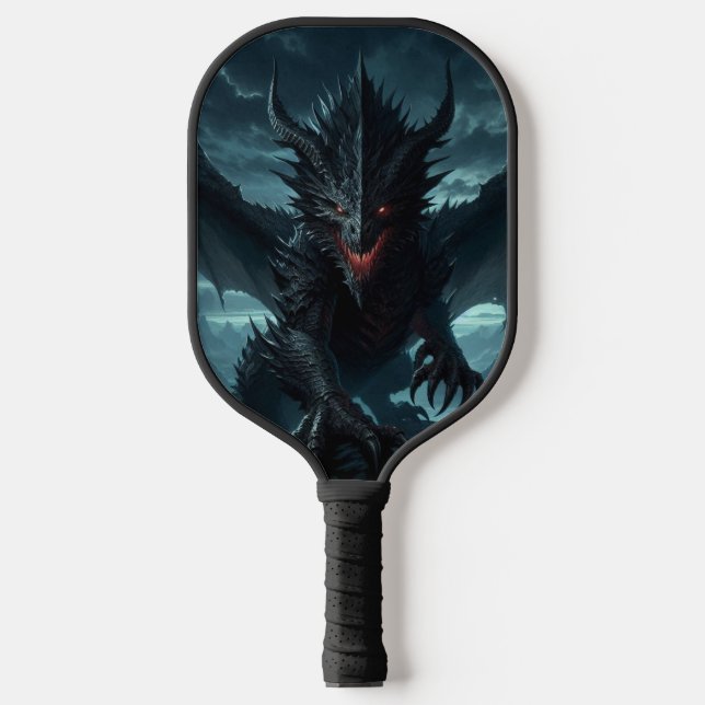 Dark, Mediaeval Dragon  Pickleball Paddle (Front)