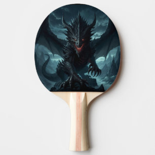 Dark, Mediaeval Dragon  Ping Pong Paddle