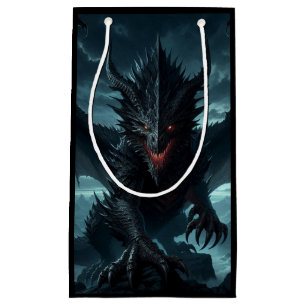 Dark, Mediaeval Dragon Small Gift Bag