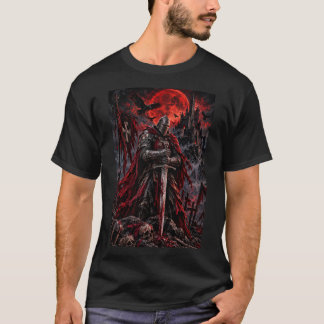 Dark Mediaeval Knight Halloween – Gothic Warrior. T-Shirt