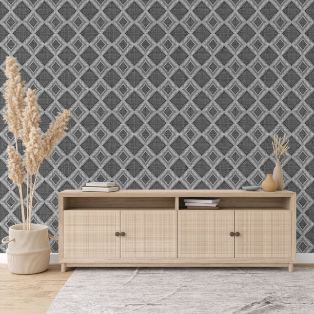 Dark Medium Light Grey Black Squares Art Pattern Wallpaper (Creator Uploaded)