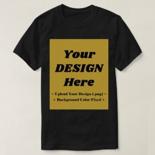 Dark Men's Tee with Metallic Gold Design Backgroun