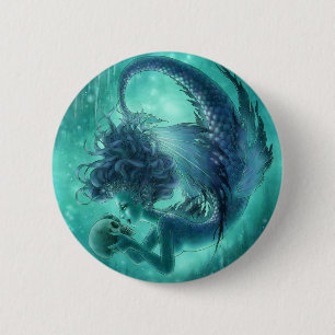 Dark Mermaid Button - Secret Kisses