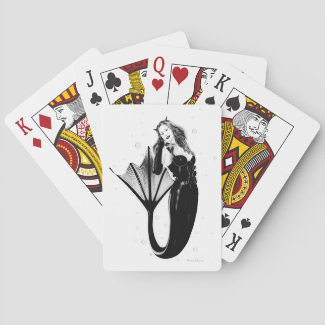 Dark Mermaid Playing Cards (Back)