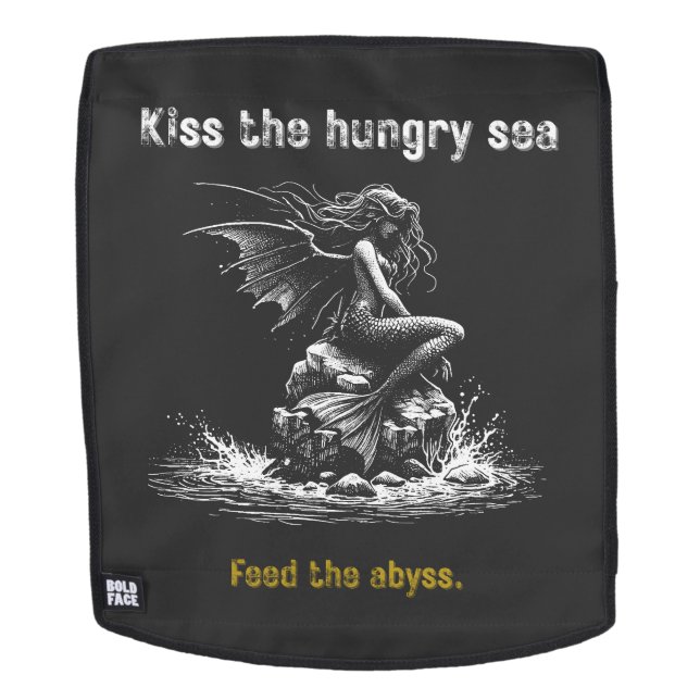Dark Mermaid Siren  Backpack (Removable Face)