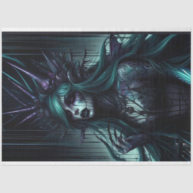 Dark Mermaid Tissue Paper (Front)