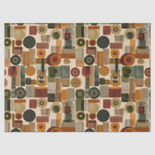 Dark Mid Century Geometric Pattern (2) Tissue Paper