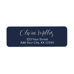 Dark Midnight Blue - Elegant Address Label Return Address Label