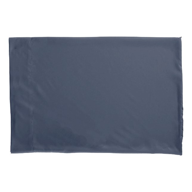 Dark Midnight Blue Pillow Case (Front)