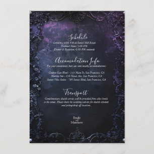 Dark Midnight Gothic Elegance Enclosure Card