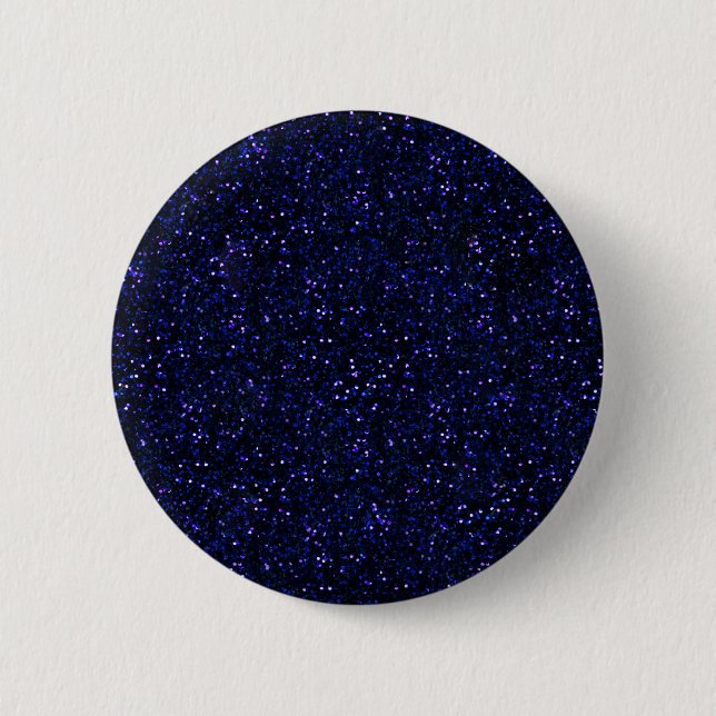 Dark Midnight Indigo Blue Glitter 6 Cm Round Badge (Front)